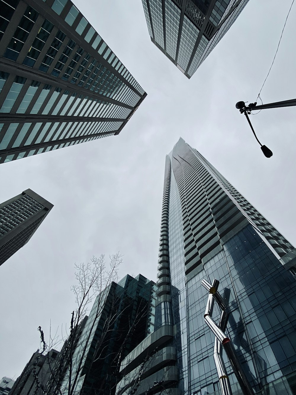 low angle photography of high rise building