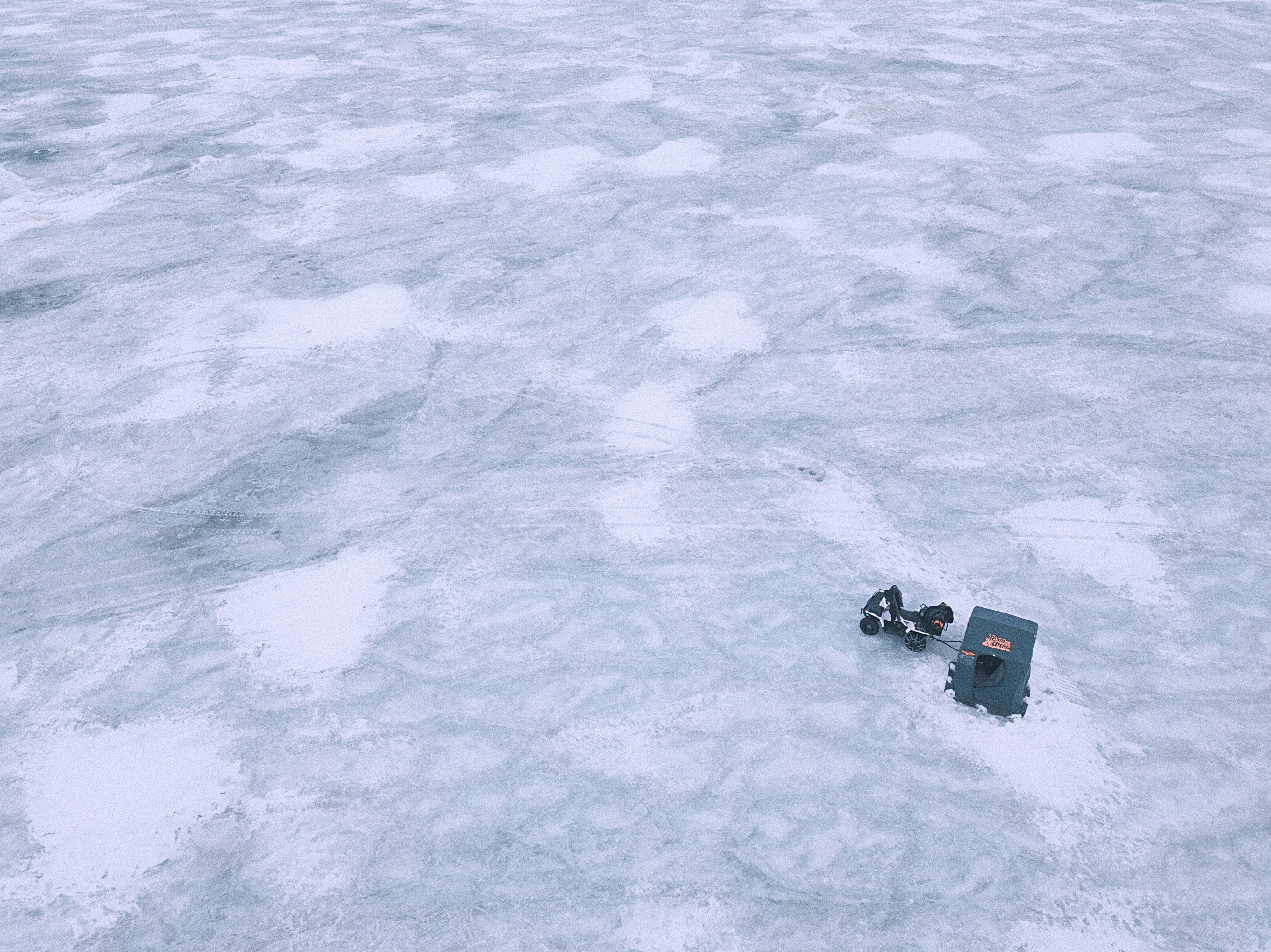 Aerial Images of Ice Fishing