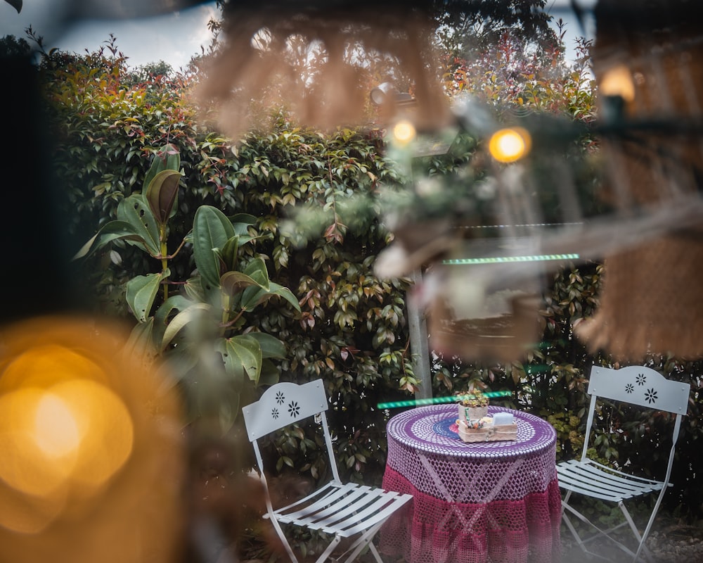 pink wicker basket on table