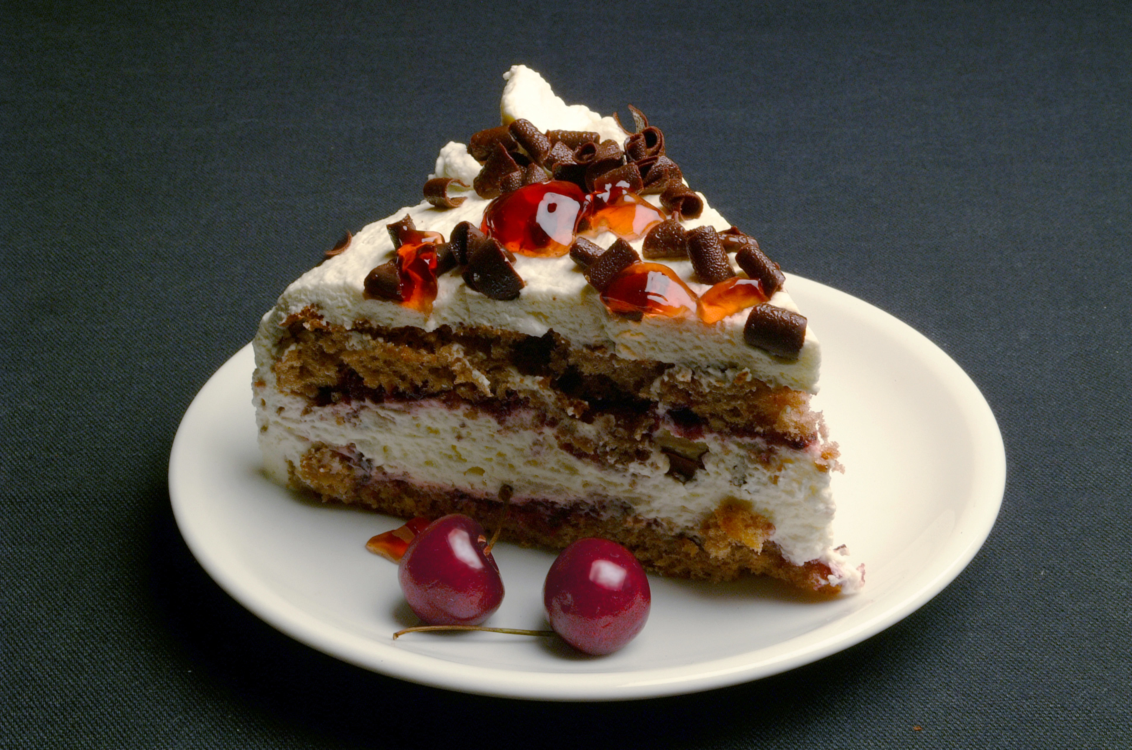 A dessert plated with berries