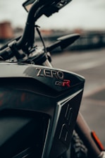 black and white honda motorcycle