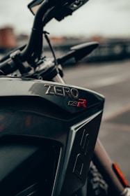 black and white honda motorcycle