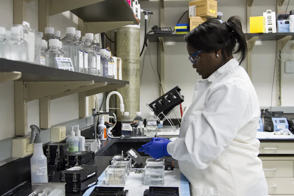 A scientist working in a laboratory