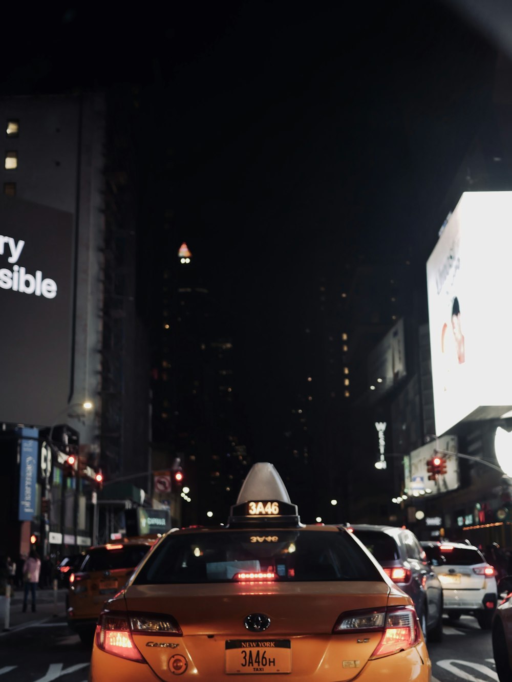 cars on road during night time