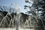 A beautiful outdoor fountain powered by a solar pump.
