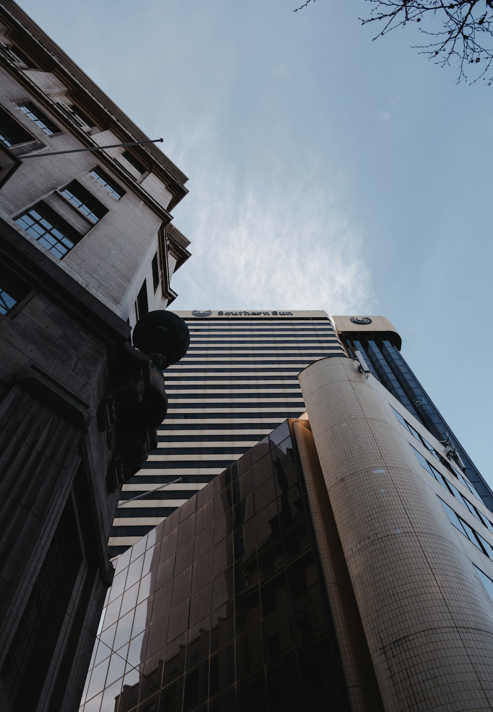 low angle photography of high rise building