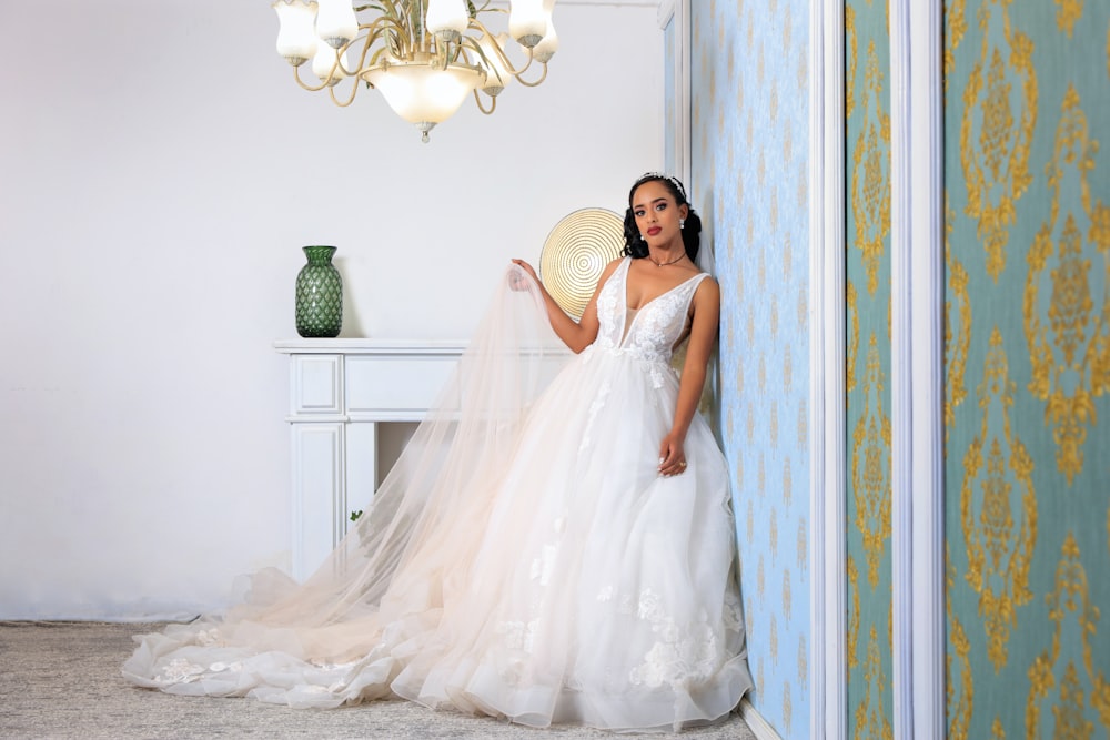 woman in white wedding dress