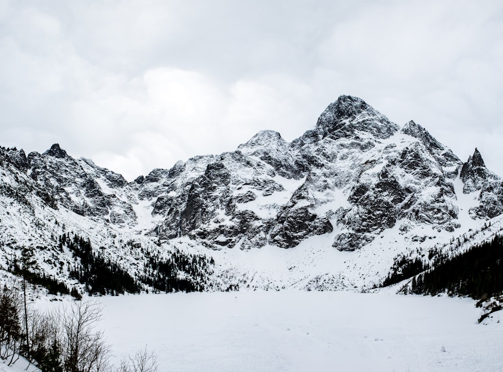 snow covered mountain during daytime