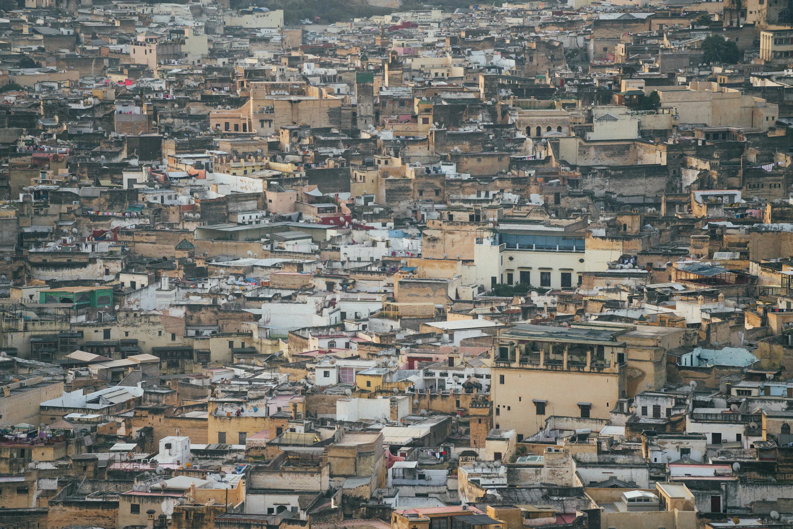 Aerial view of an imperial medina