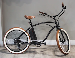 black and brown city bike