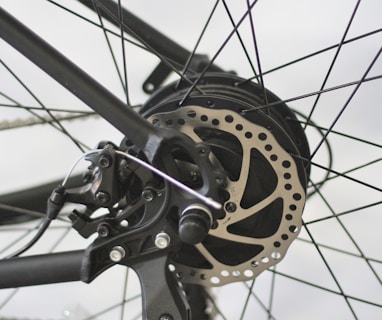 black and silver bicycle wheel