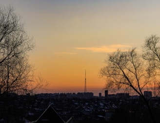 A scenic view of a city skyline at sunset, symbolizing connectivity.