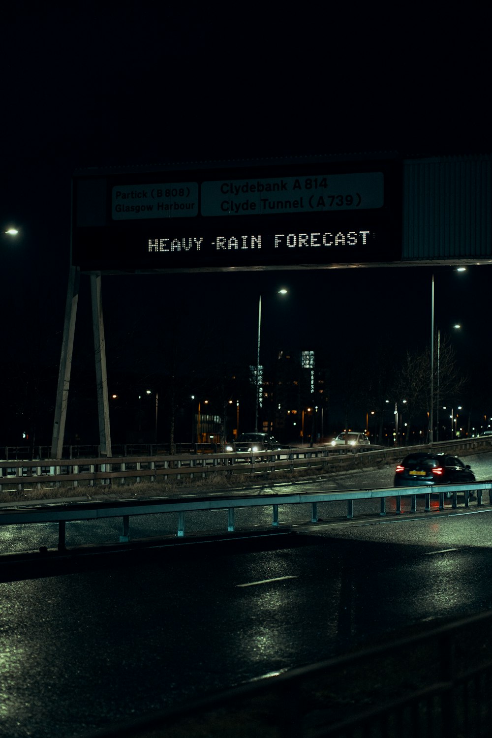 cars on road during night time