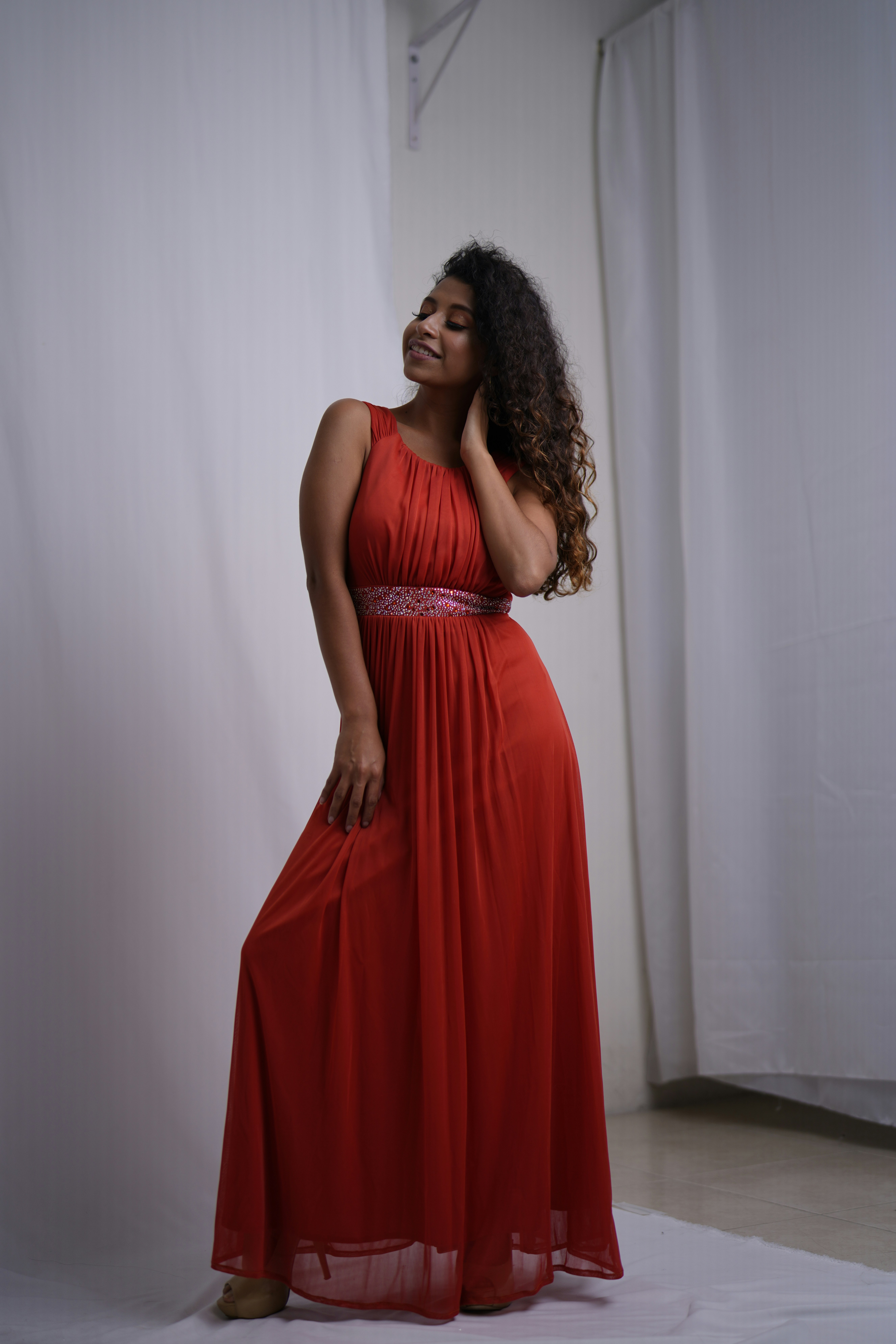 Elegant Silk Evening Dress