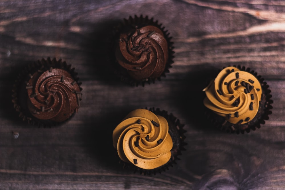 brown and black flower shaped decor