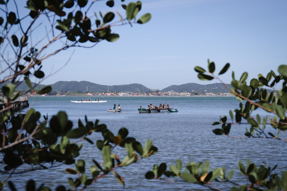 people riding on boat on sea during daytime