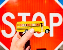 yellow and red bus illustration