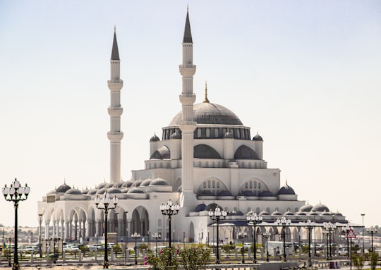 white concrete building during daytime in Sharjah - United Arab Emirates United Arab Emirates