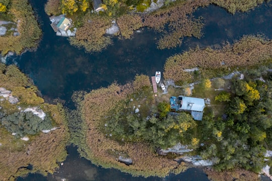 aerial view of green trees and white house during daytime in Rauma Finland