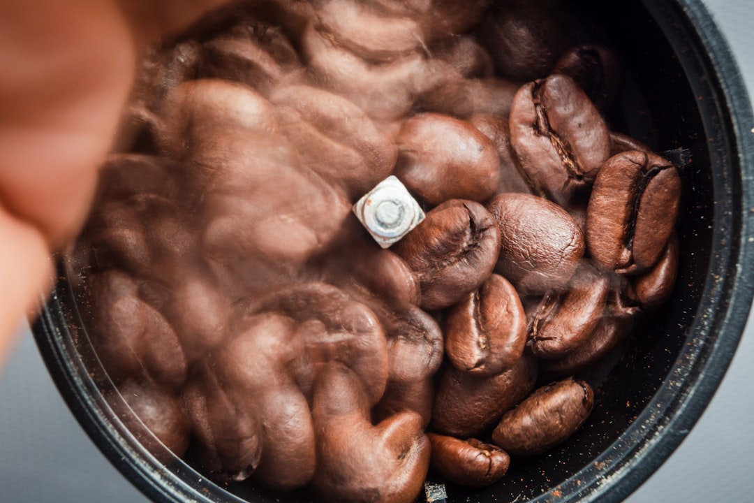 brown coffee beans in stainless steel bowl