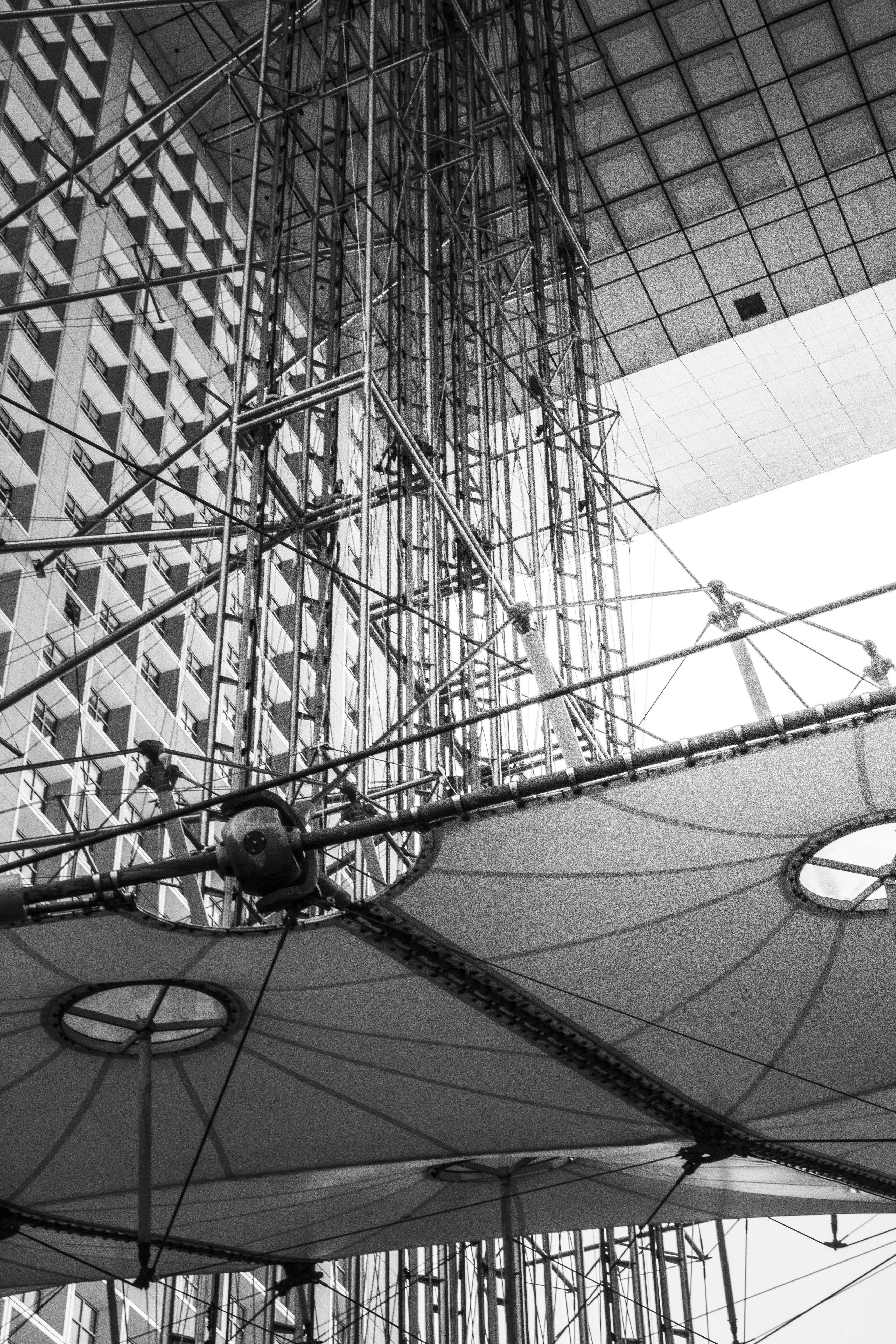 Illustration of digital metropolis infrastructure, data networks, and algorithms