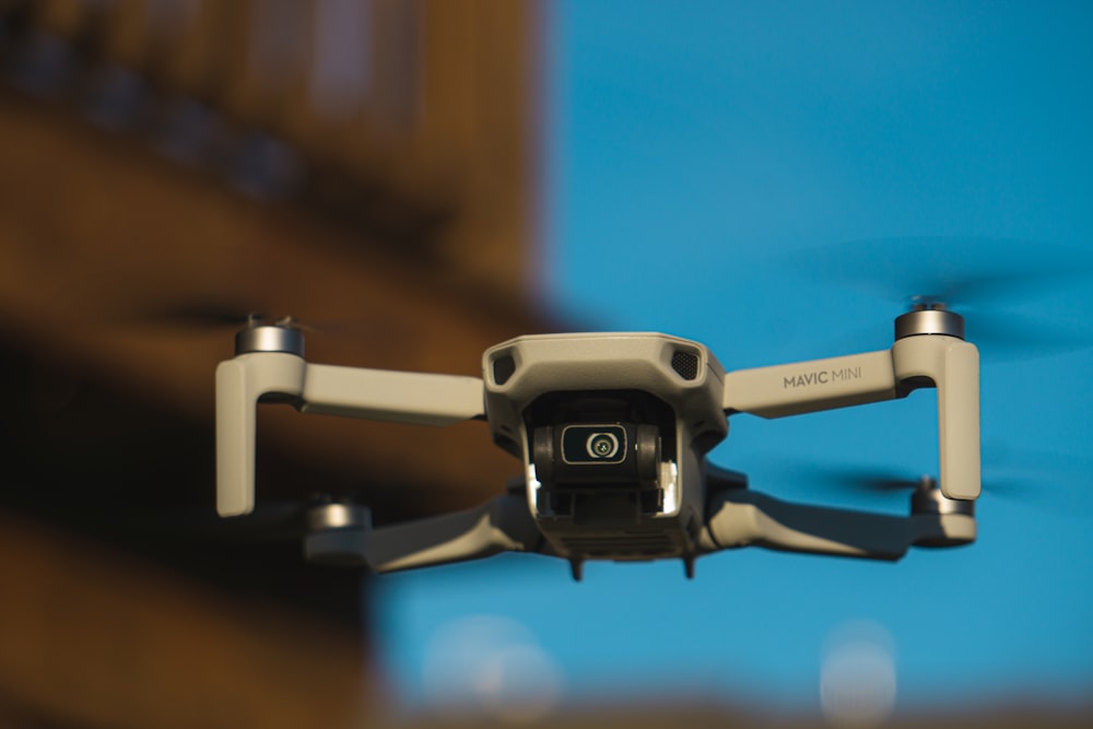 black and gray drone in close up photography