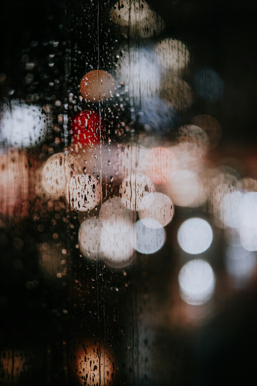 water droplets on glass window