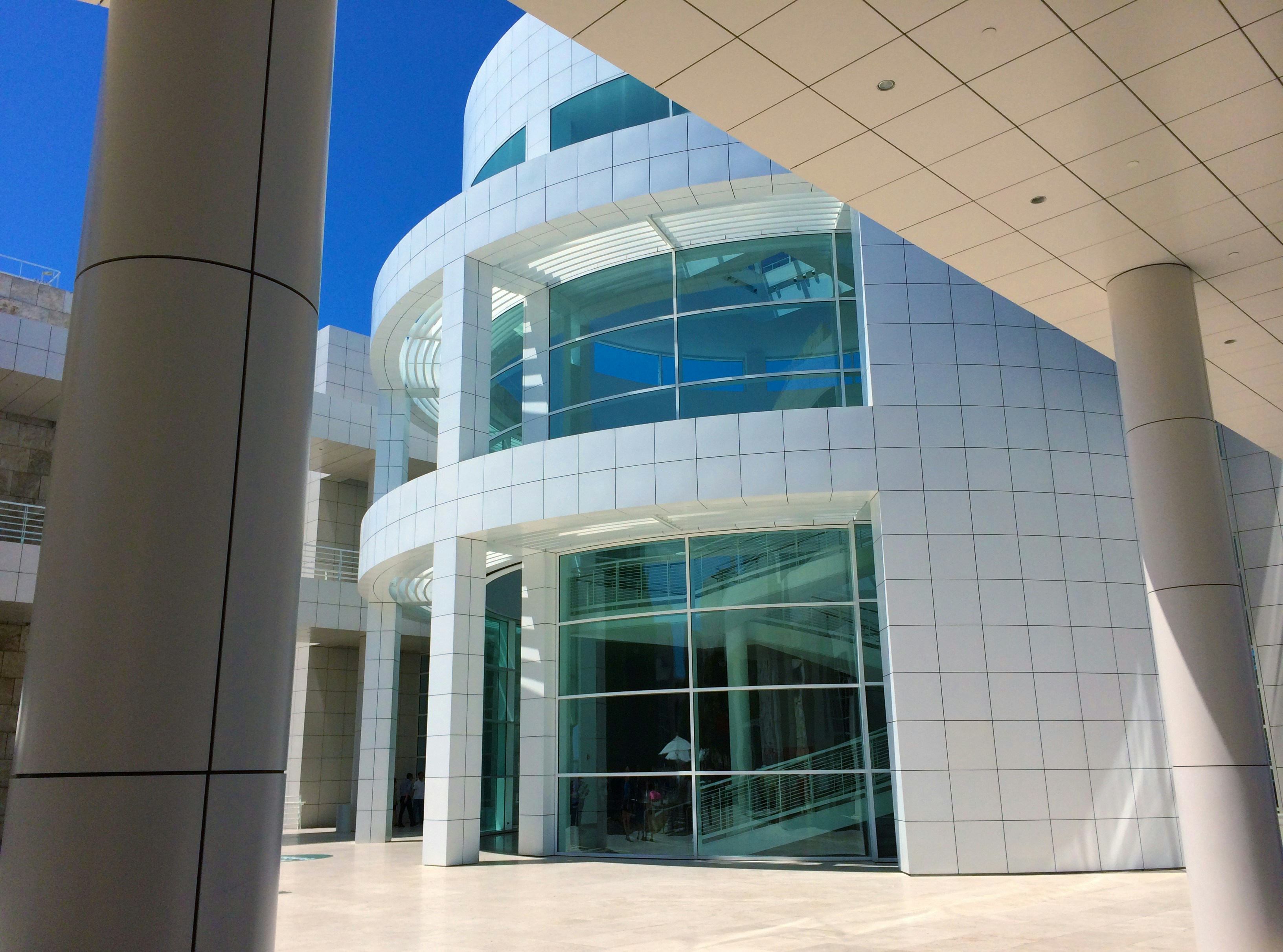 Building in Getty Museum in Los Angeles, California.