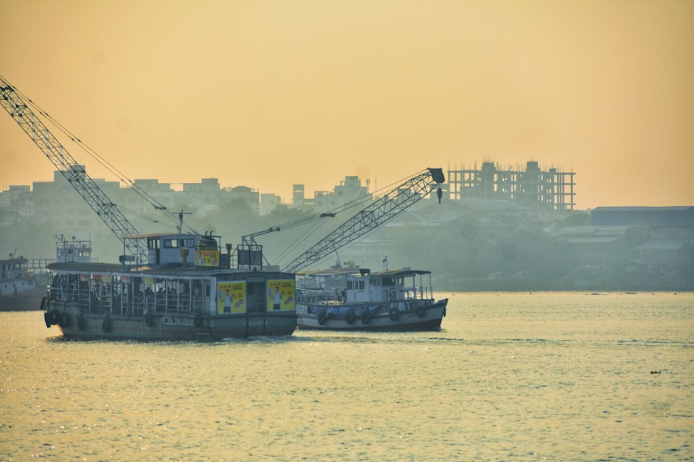 green and black boat on sea during daytime