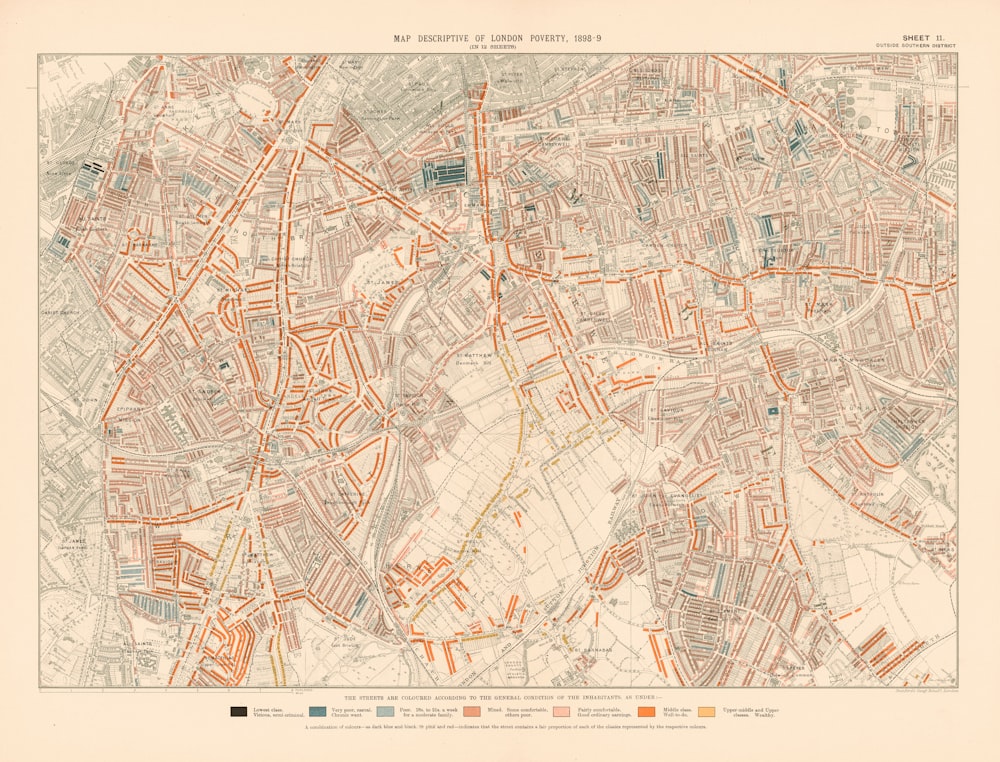 brown and white map illustration