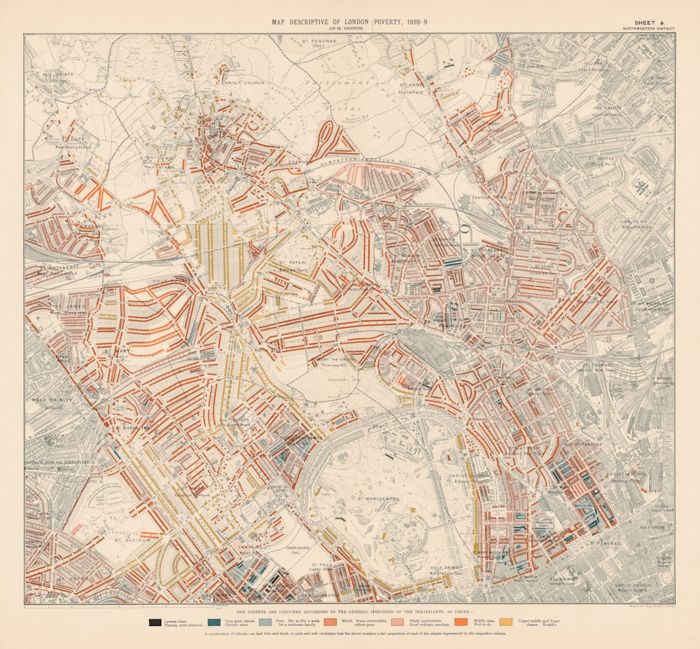 brown and white map illustration