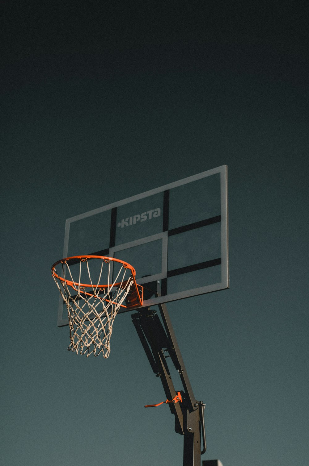 black and white basketball hoop