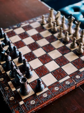 chess pieces on chess board