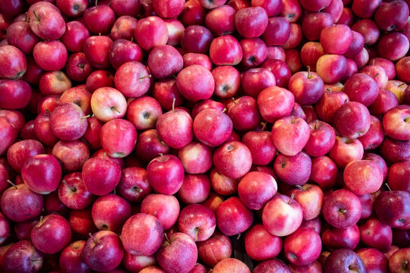 Manzanas Fuji rojo oscuro