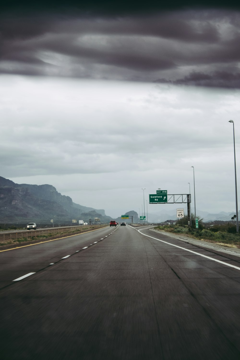 green and white road sign