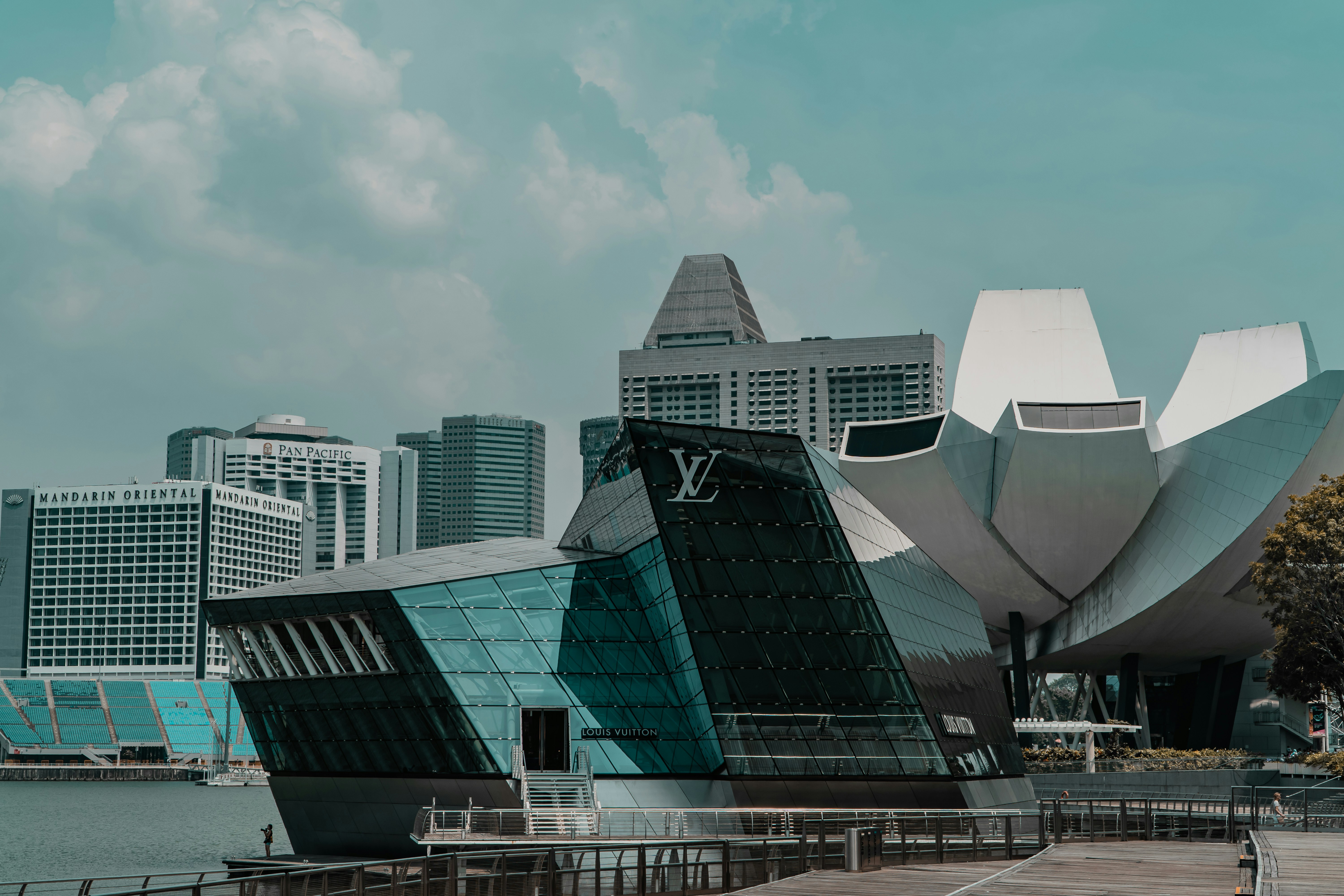 Louis Vuitton store and Art Science museum in Singapore