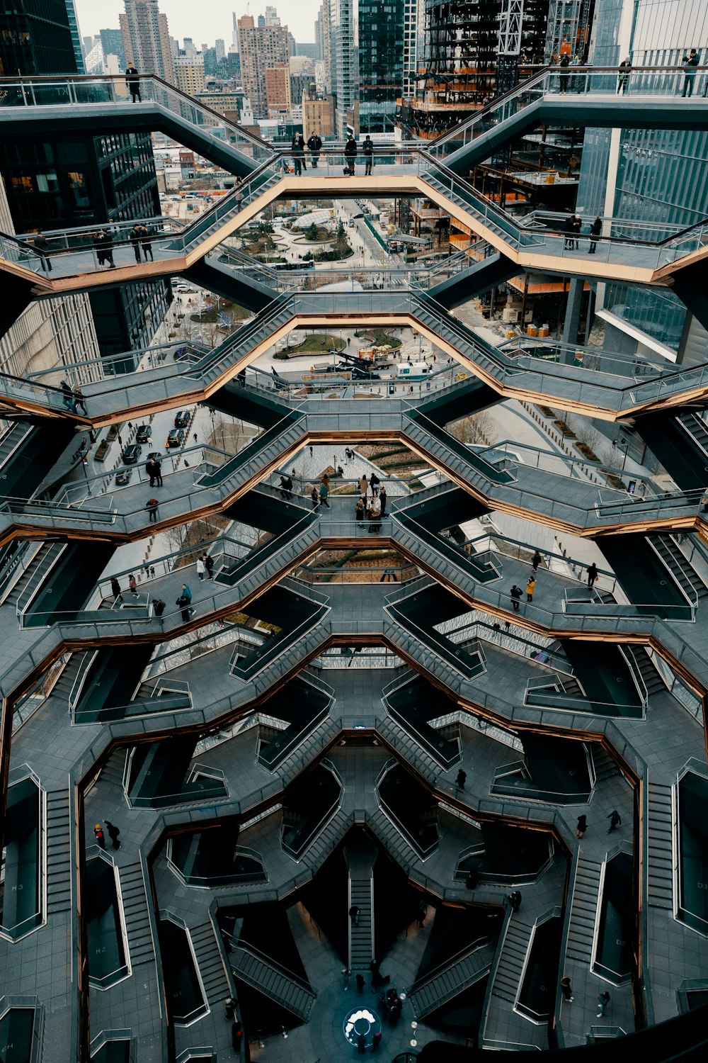 high angle view of high rise buildings