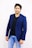man in blue suit jacket and blue denim jeans