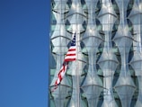 white and black glass building