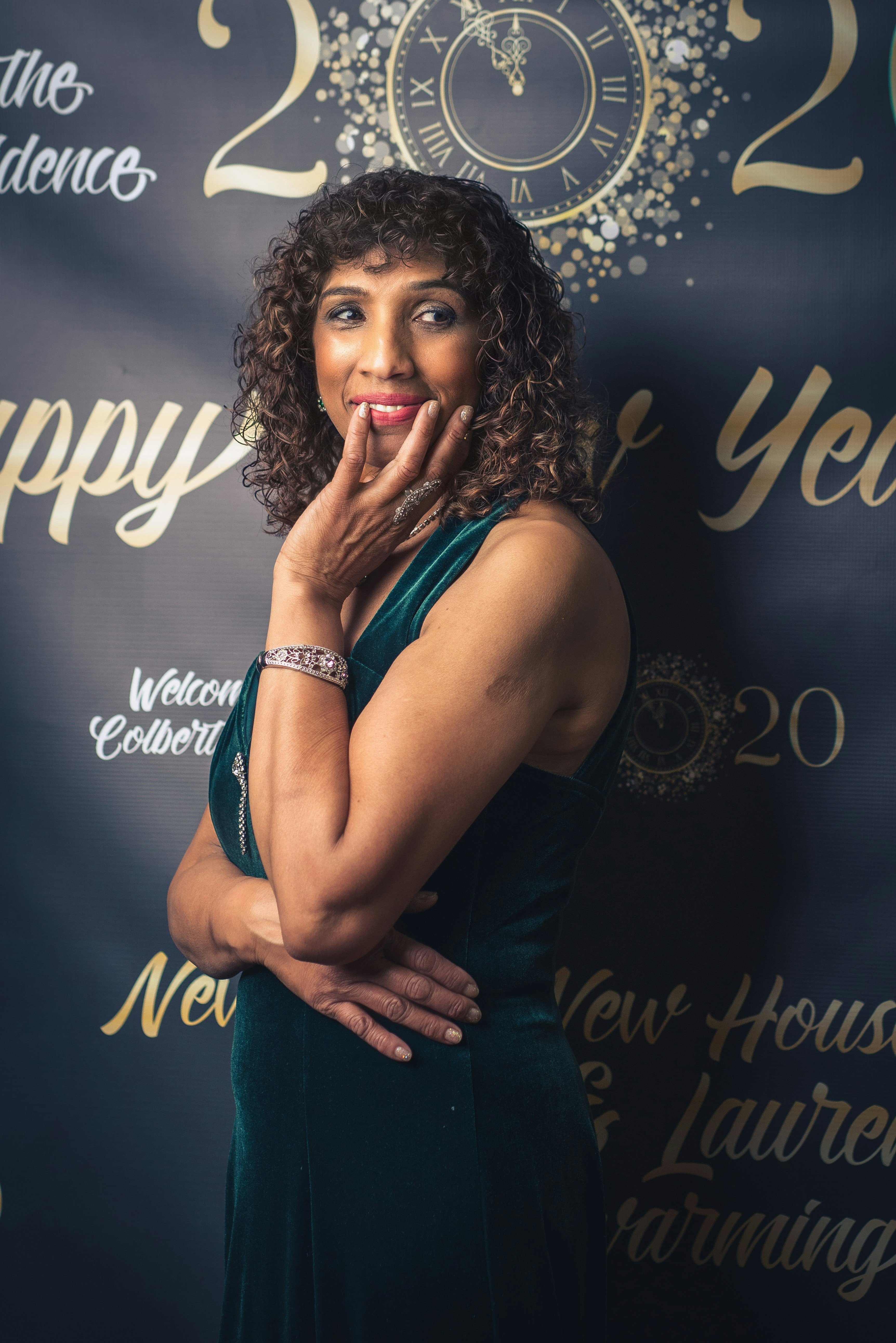 woman in blue tank top