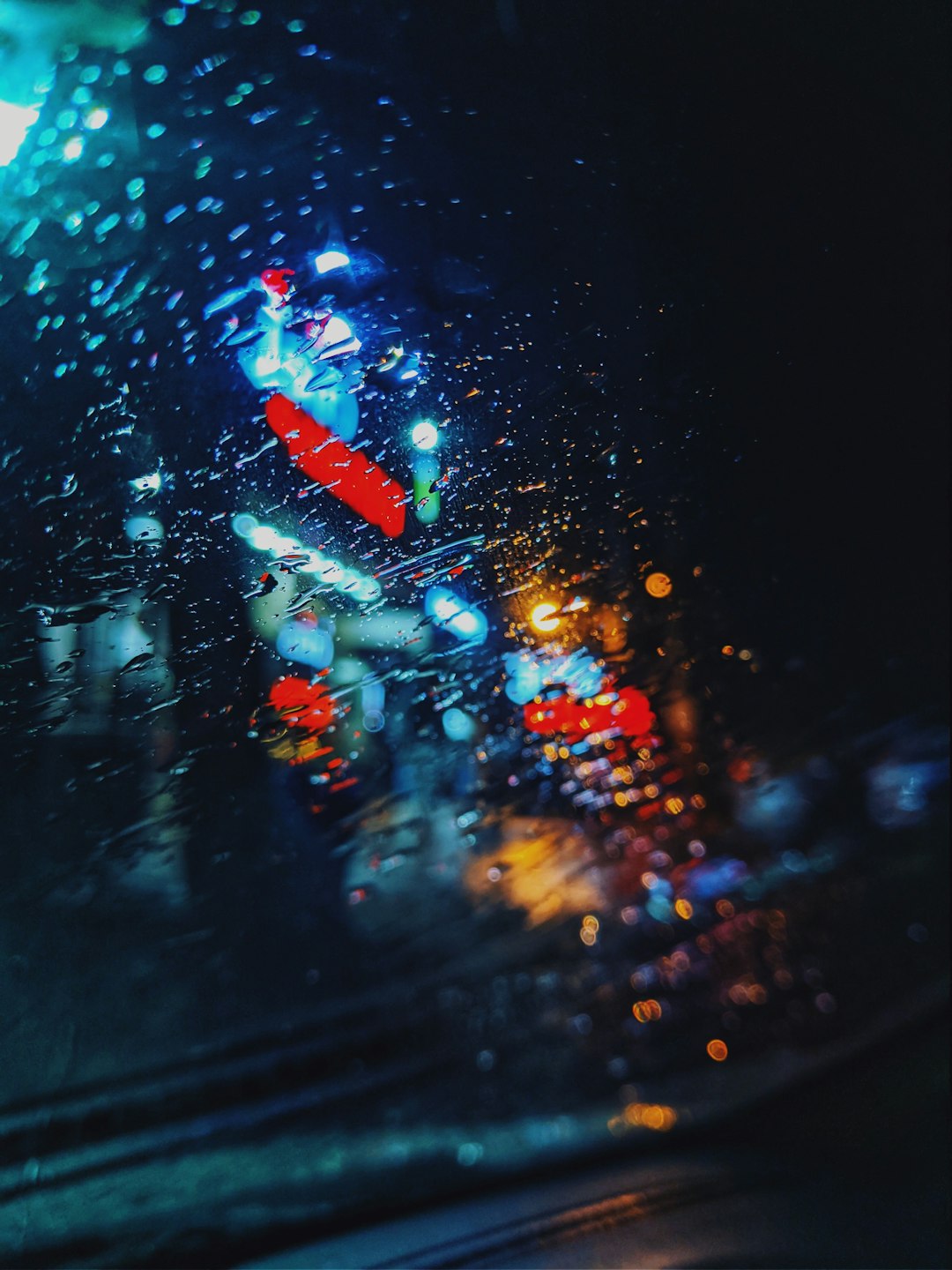 water droplets on glass window