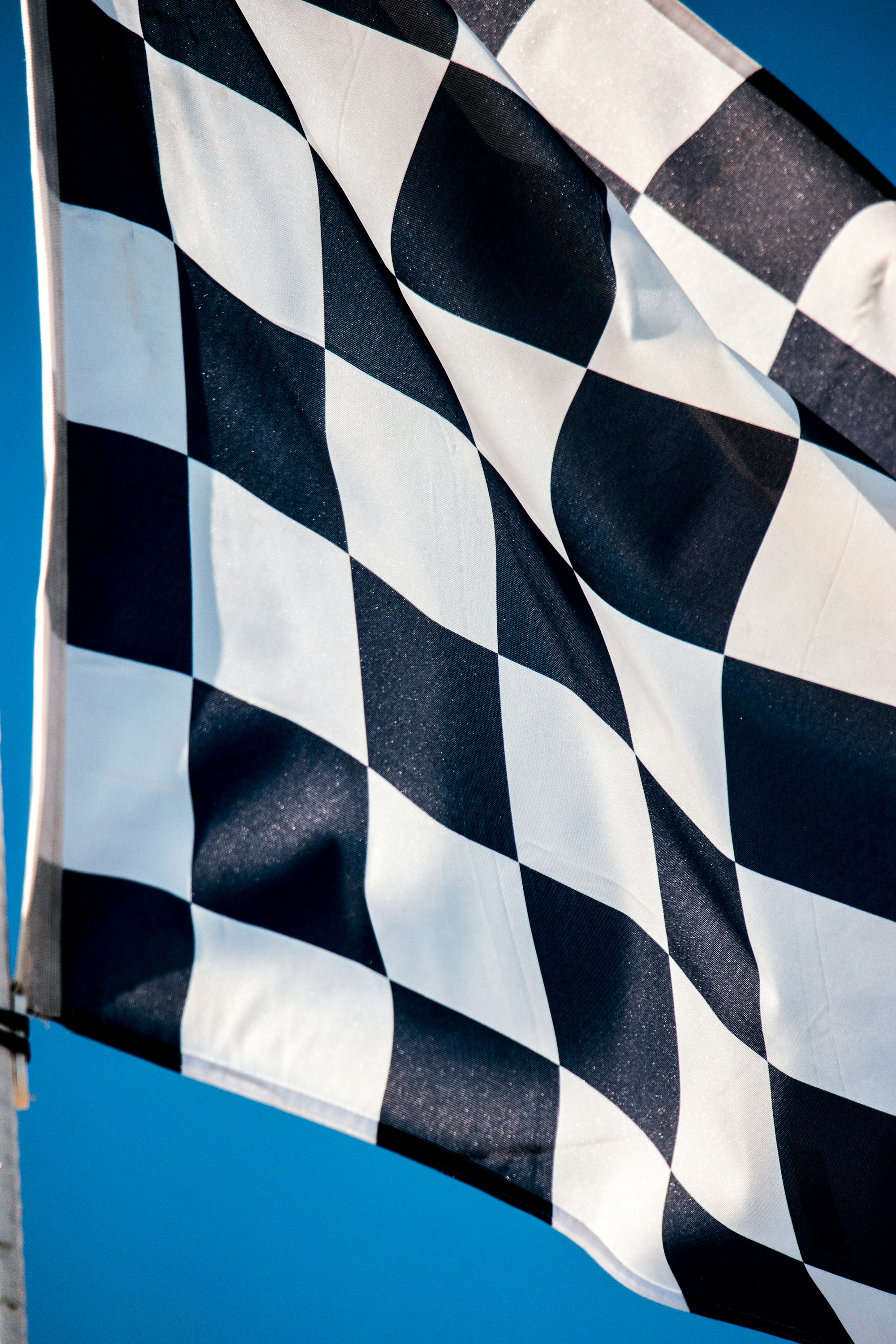 Race flagg on a beach in Turkey.