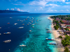 aerial view of boats on sea during daytime