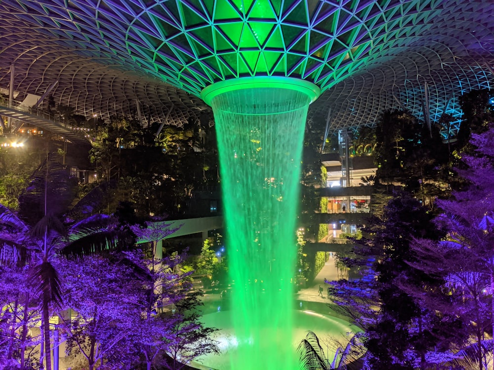 water fountain in the middle of the city