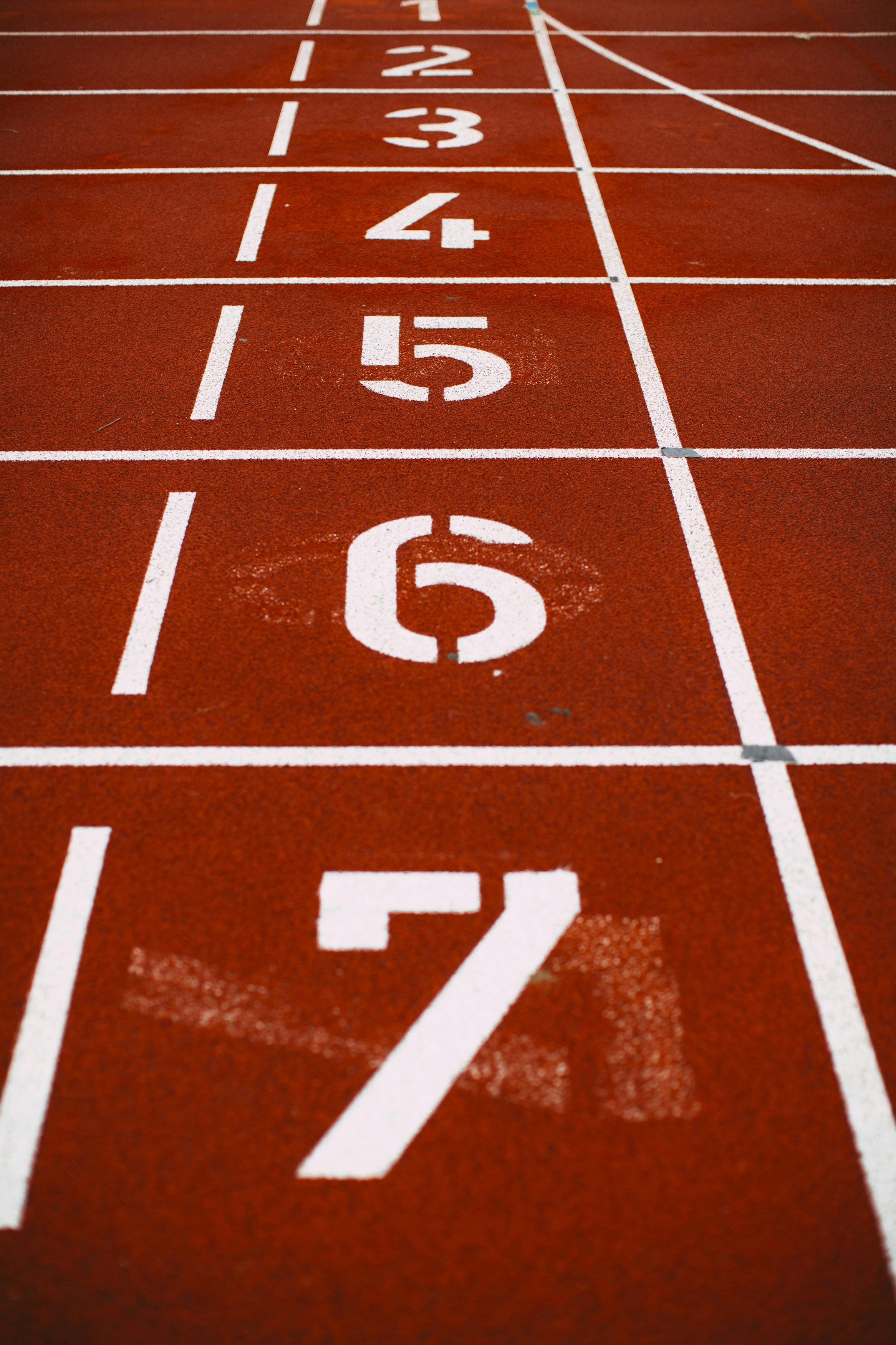 Plastic tartan track and field athletics stadium start block