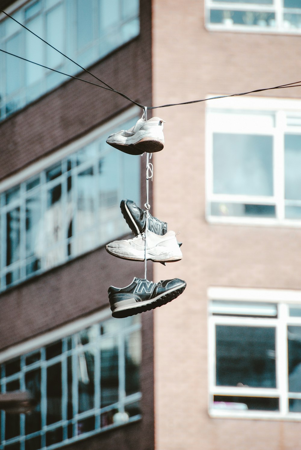 white and black nike sneakers