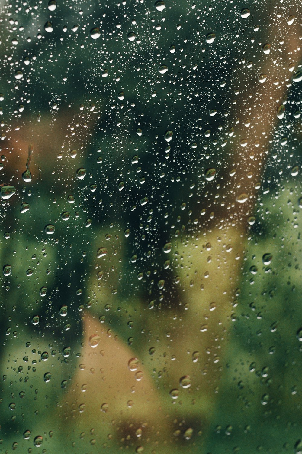 water droplets on glass window