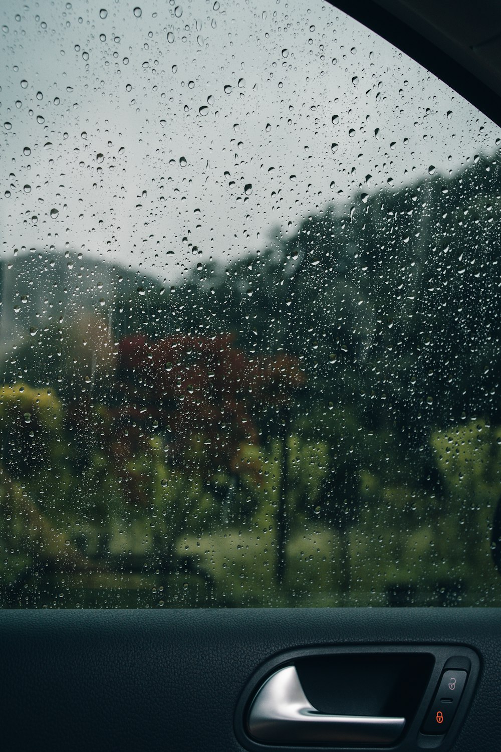 water droplets on glass window