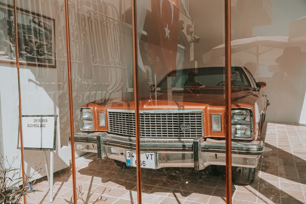 brown and white chevrolet car