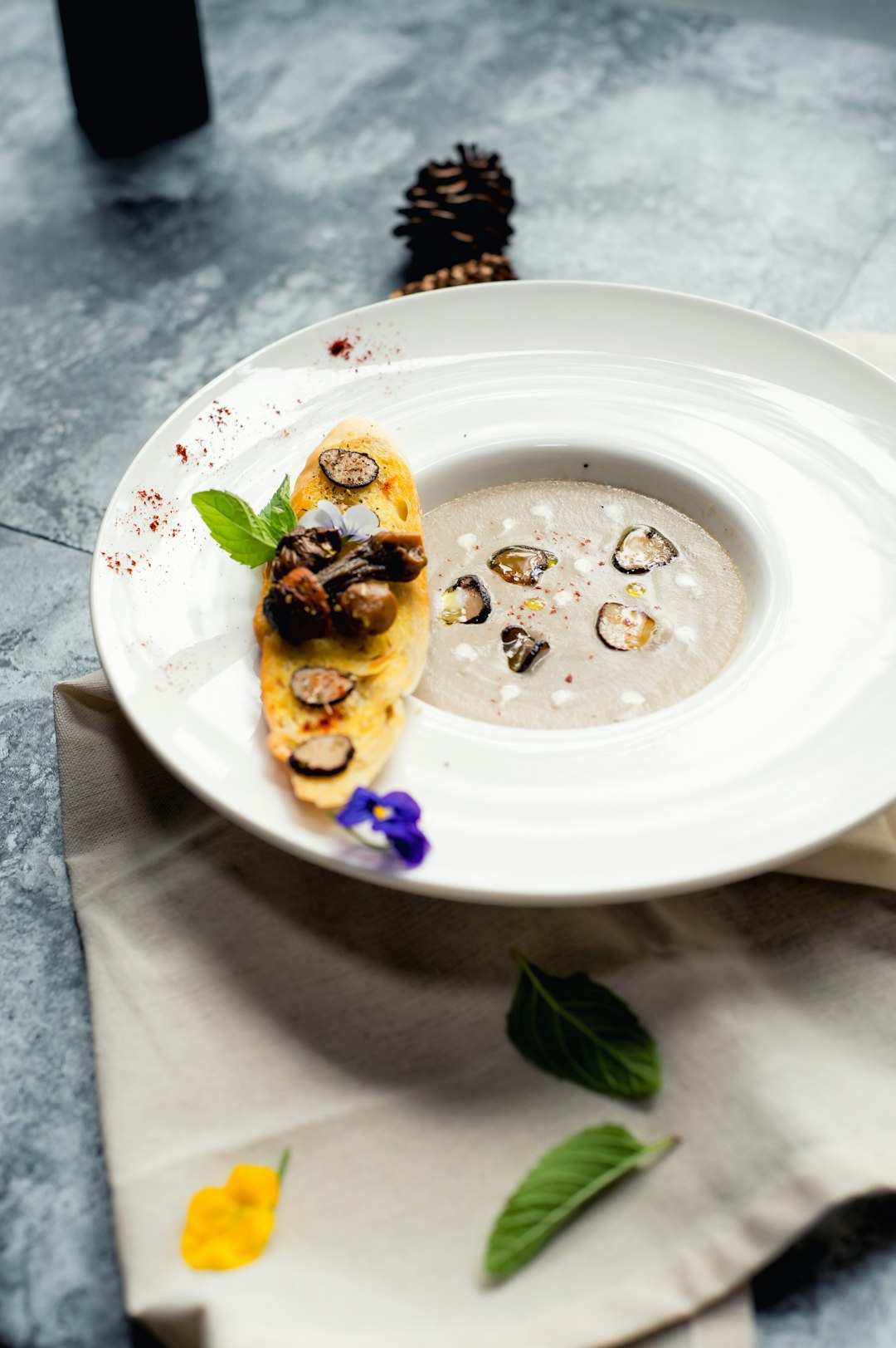 brown and white food on white ceramic plate